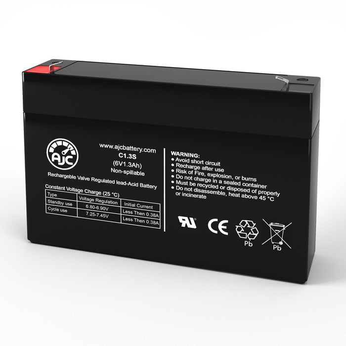 Batería de repuesto para uso médico Acme Medical System 7000 6V 1.3Ah