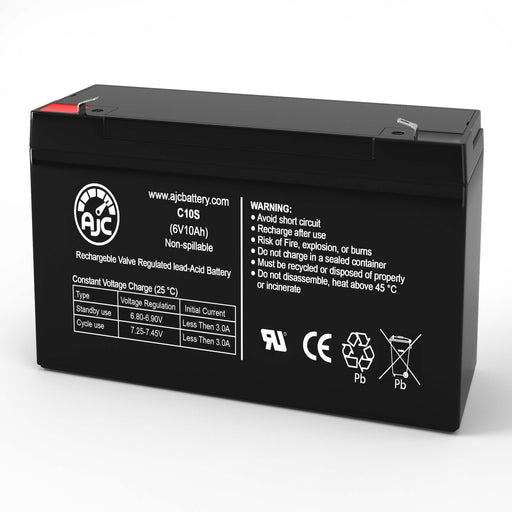 Batería de repuesto de sellada ácido-plomo NCR 61020116 6V 10Ah