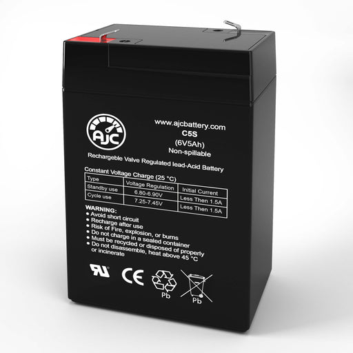 Batería de repuesto de sellada ácido-plomo Zeus PC5-6F1 6V 5Ah