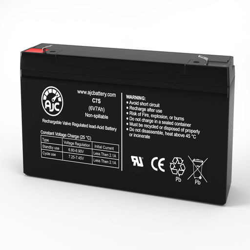 Batería de repuesto de sellada ácido-plomo SBS S670 6V 7Ah