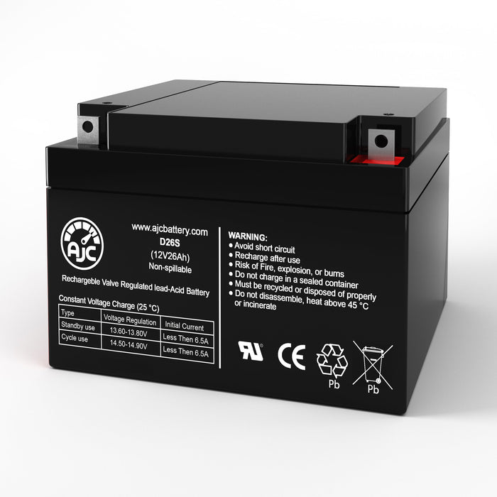 Batería de repuesto para uso médico Marquette AMX 4 Square 12V 26Ah