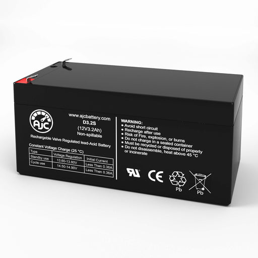 Batería de repuesto de sellada ácido-plomo Universal Power Group UB1234 (D5740) 12V 3.2Ah