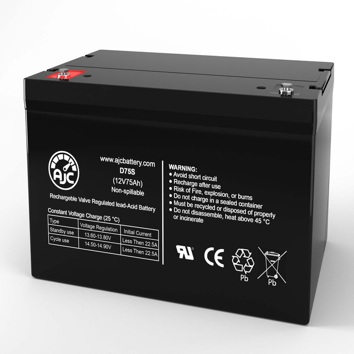 Batería de repuesto para luz de emergencia IBT Technologies BT75-12UXL 12V 75Ah